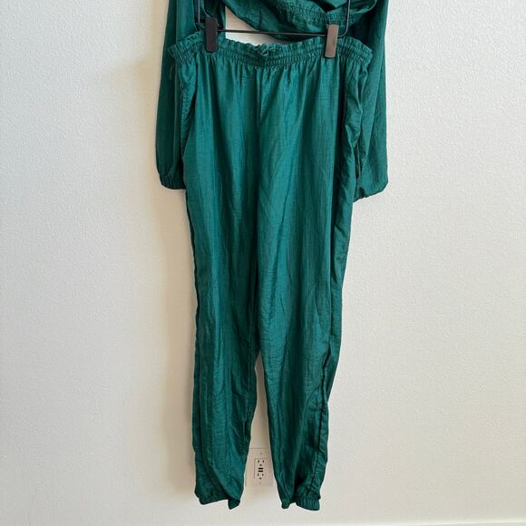 Bike Green Black Vintage 90s Nylon Track Suit Men’s Medium - Picture 6 of 8